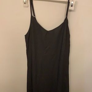 Long black dress with slit